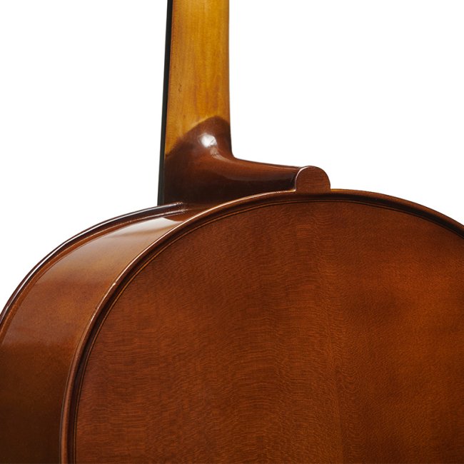 Stentor Student II Cello Outfit — Cello back/neck joint detail