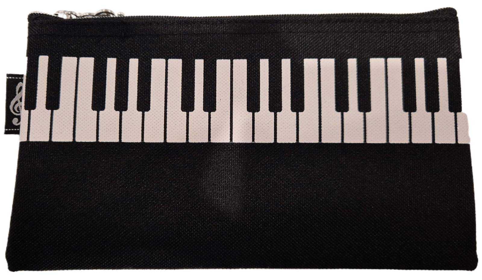 Black Pencil Case with Piano Keys