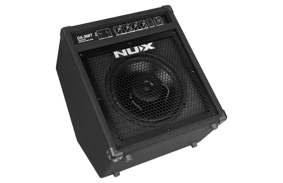 NUX DA-30BT Drum Amplifier — DA-30BT amplifier in tilted monitor position