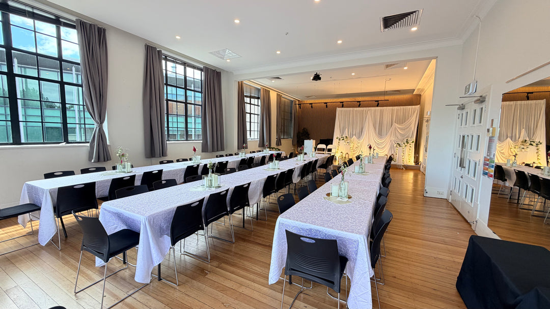 Wedding gathering at Symphonia Hall