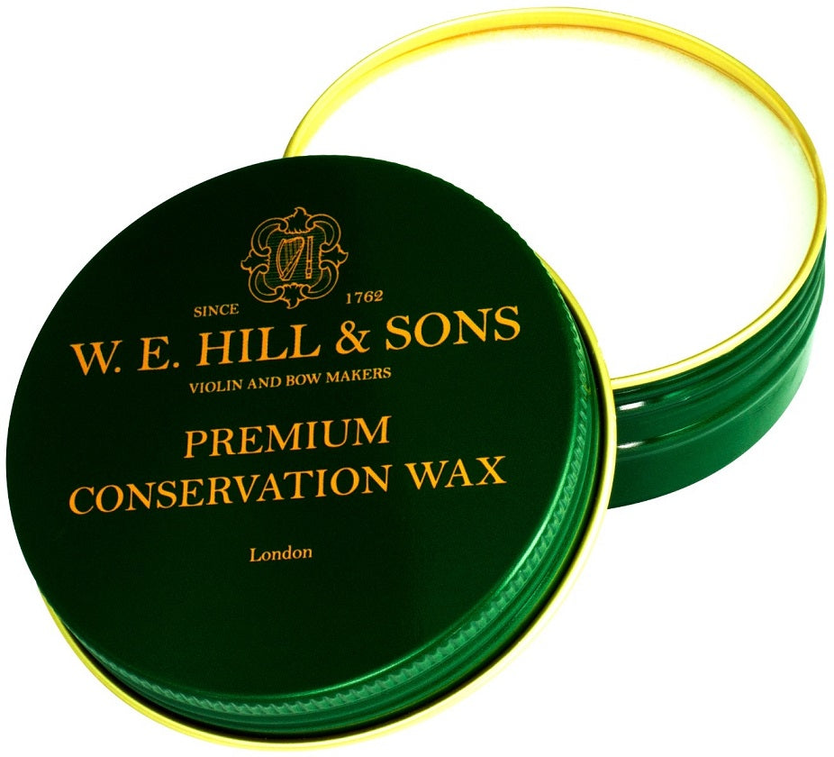 W.E. Hill and Sons Conservation Wax, tin open