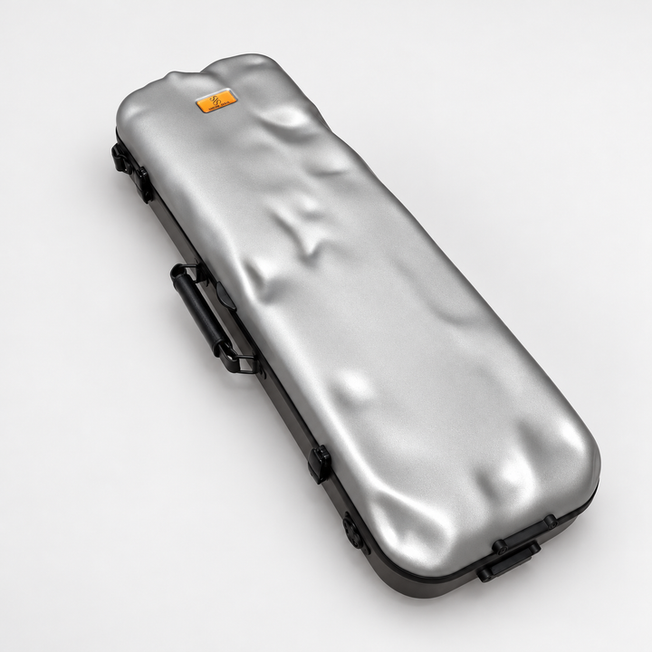 Show Soul Violin Case in Grey, closed sculpted shell