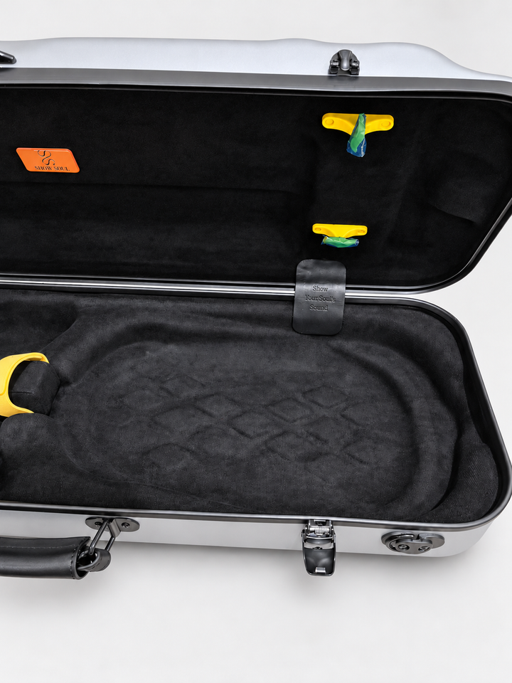 Grey Show Soul Violin Case interior and bow holders