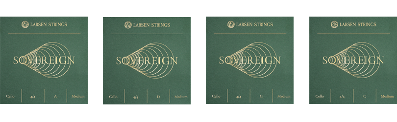 Larsen Sovereign cello strings hero row