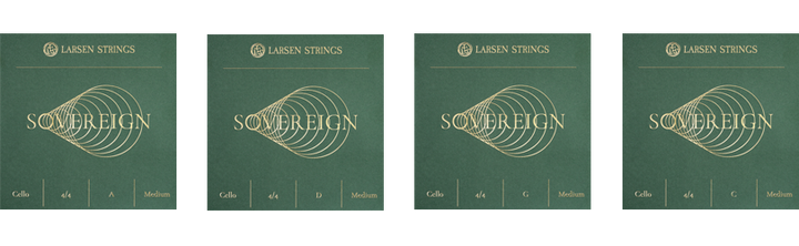 Larsen Sovereign cello strings hero row