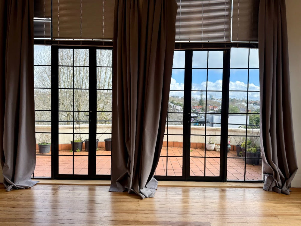 Tall glazed doors opening onto the Symphonia Hall terrace