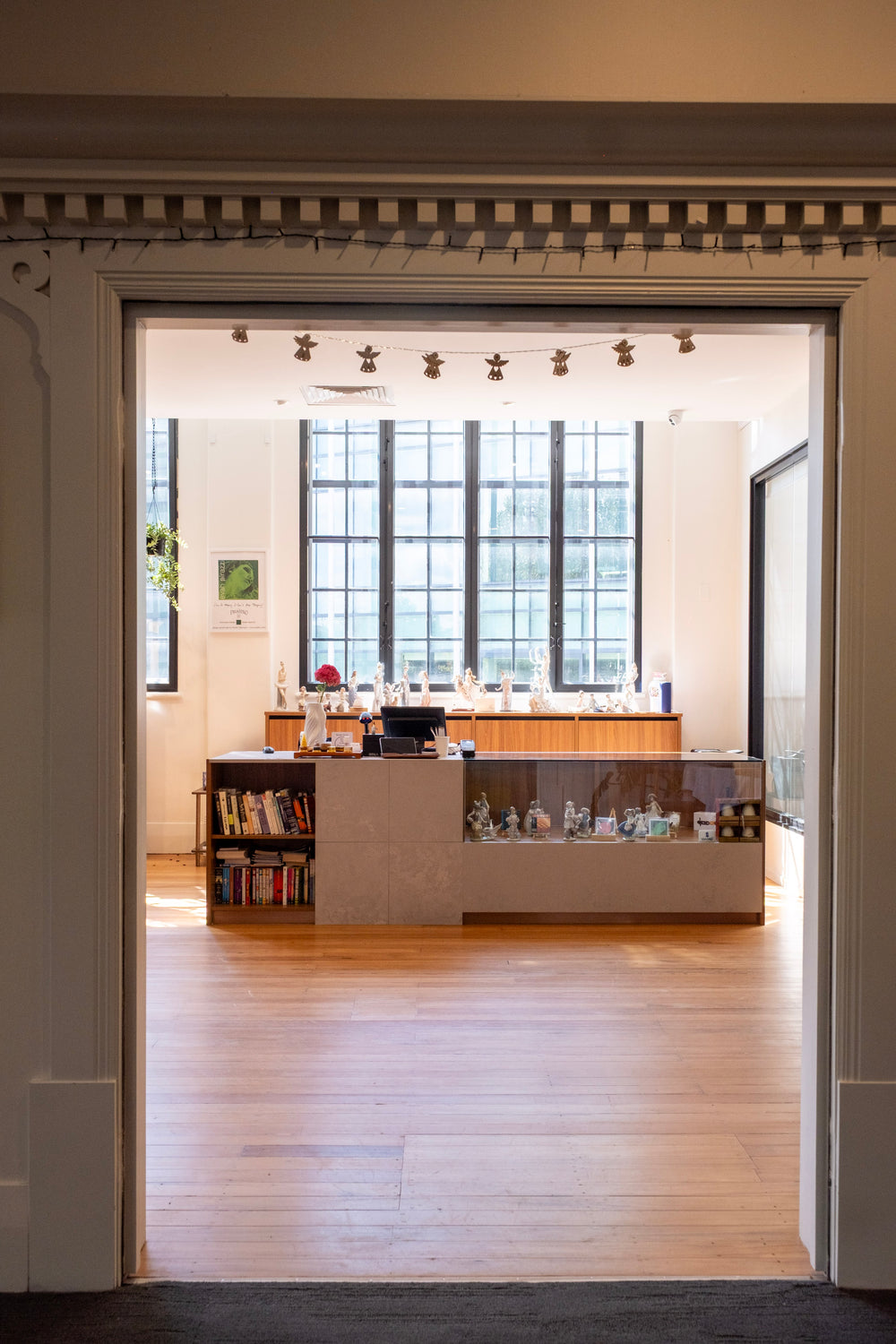 View through the doorway towards the Symphonia Strings counter